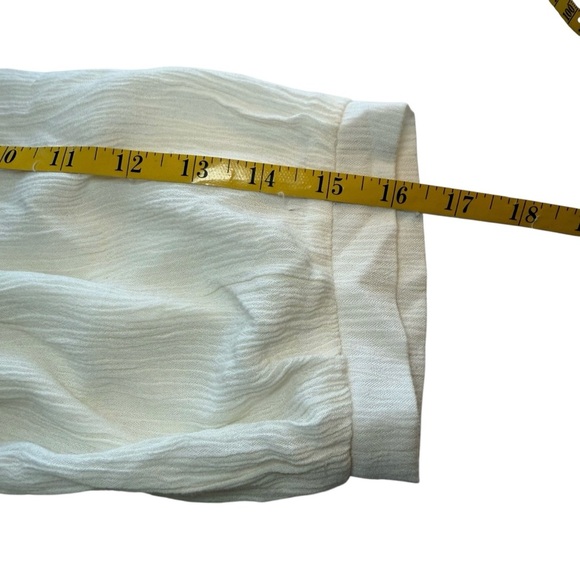 Umgee White Blue Gauzy Boho Tunic Dress Small Peasant Bohemian Southwestern - Picture 10 of 12